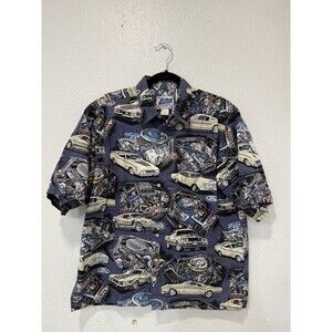 Reyn Spooner Ford Mustang Hawaiian Button Up Shirt Size L